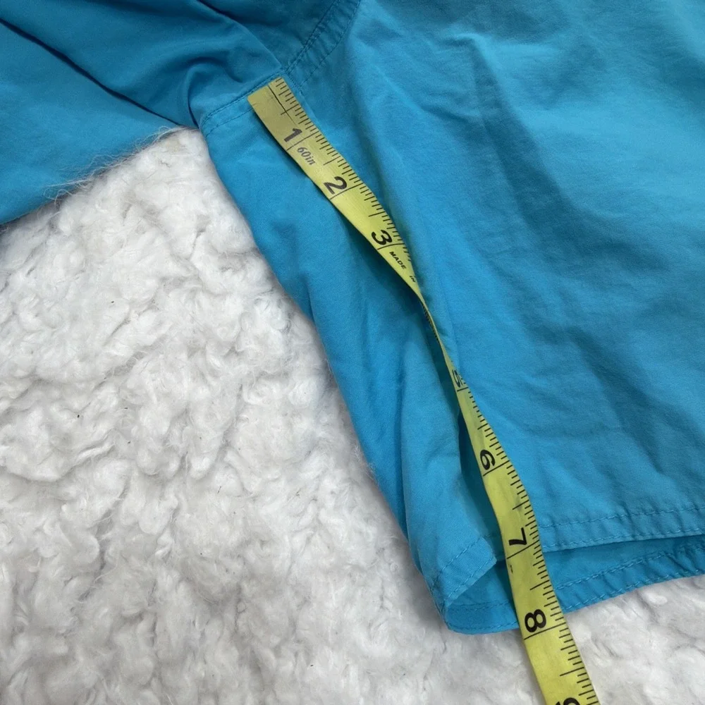 Vtg 90s Polo Sport Flag Ralph Lauren Swim Trunks Shorts Light Blue Baggy Nylon